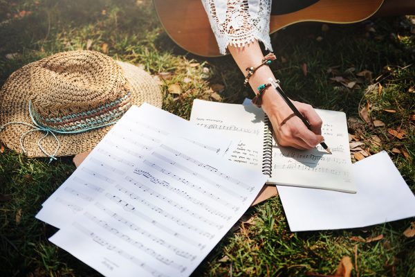 Woman Composing Music